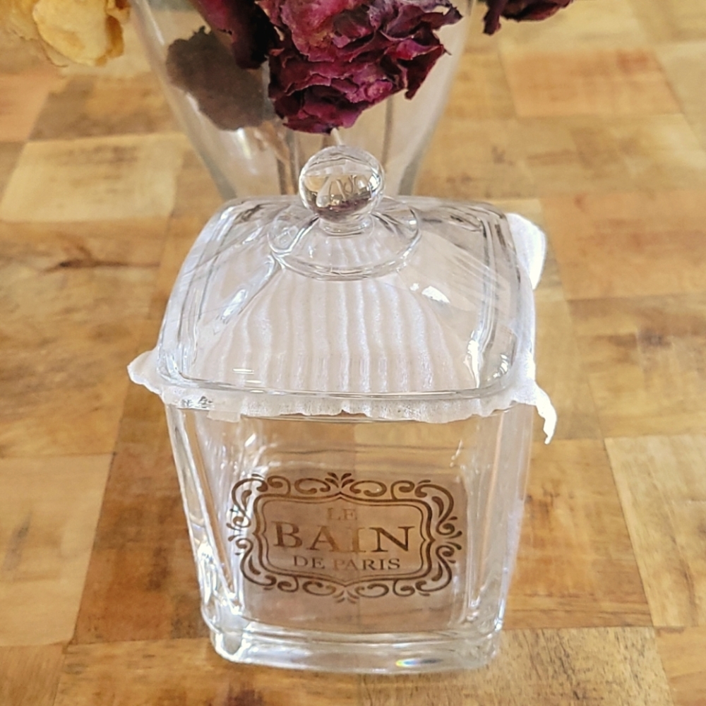 French inspired glass canister.